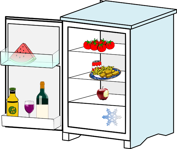 Kühlschrank offen