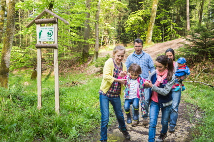 Abenteuer Familie im Wald